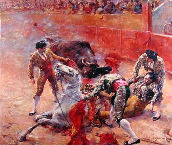 Der stürzende Picador von Claude Charles Bourgonnier