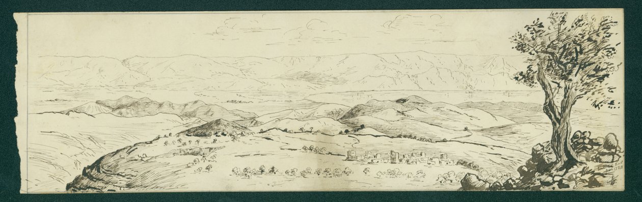 Blick nach Osten von El Tell von Claude Conder