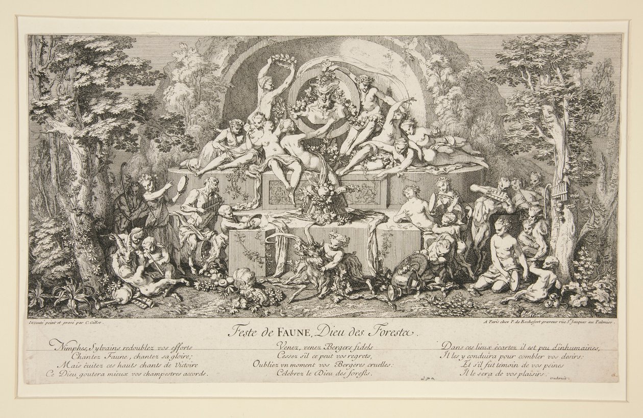 Fest des Faun, Gott der Wälder von Claude Gillot
