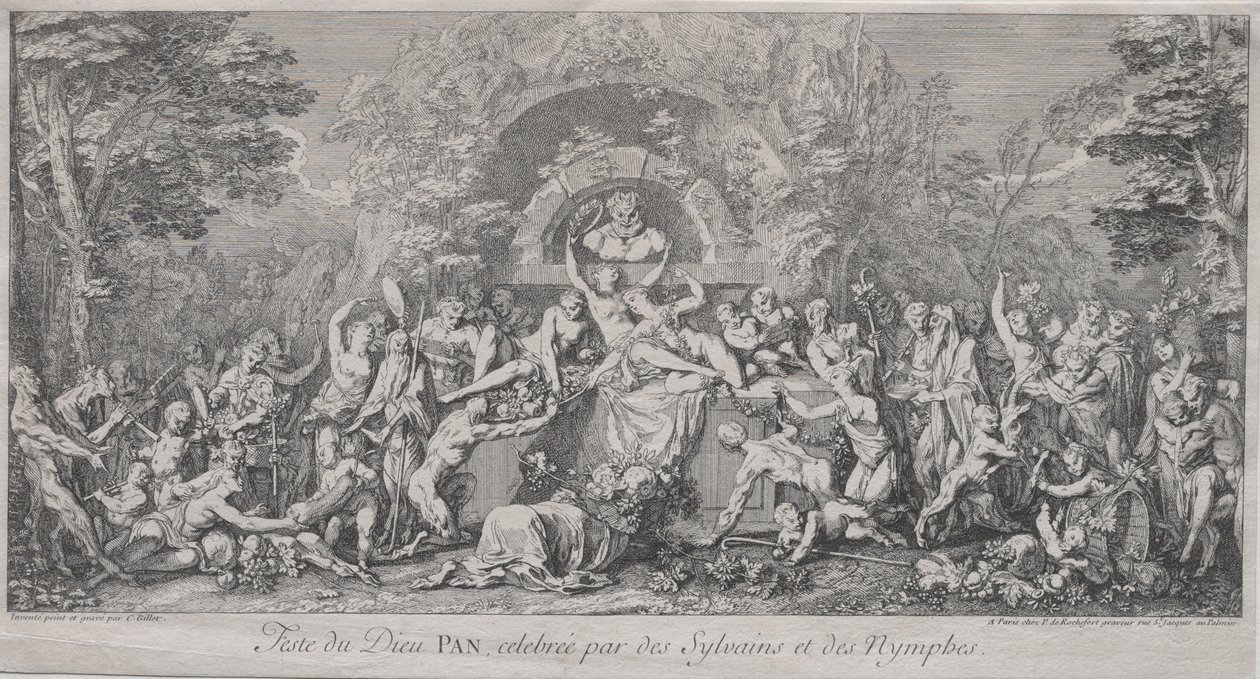 Die vier Feste: Fest des Gottes Pan von Claude Gillot