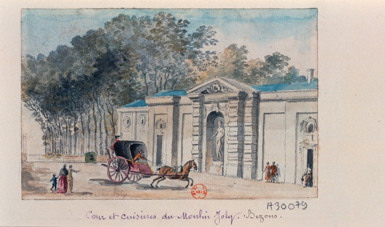 Claude Henri Watelet - Hof und Küchen der Moulin Joly von Claude Henri Watelet