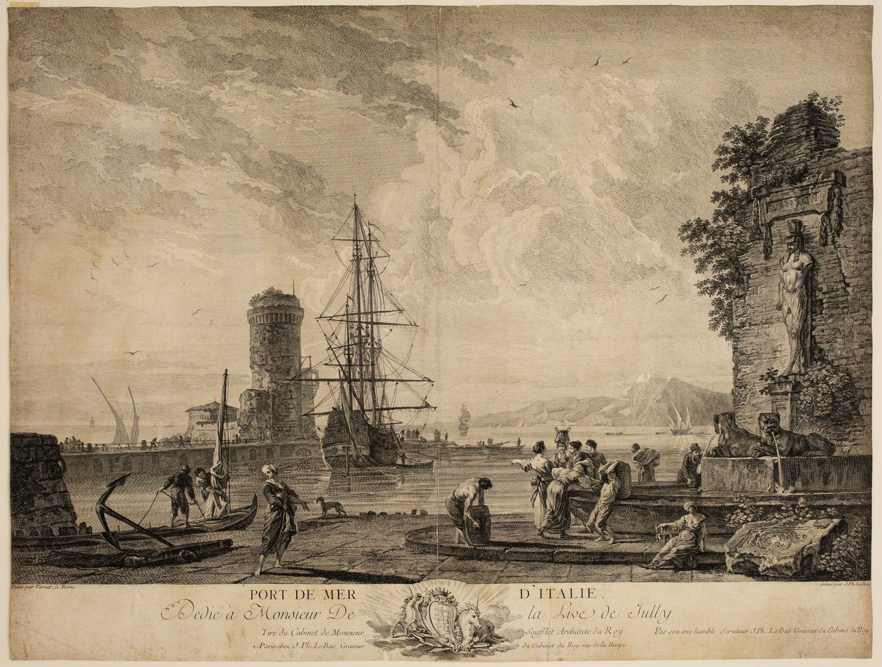 Hafen von Italien, ca. 1707-83 von Claude Joseph (after) Vernet