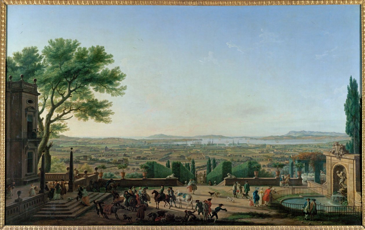 Die Stadt und die Reede von Toulon von Claude Joseph Vernet