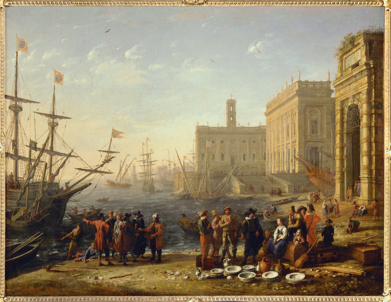 Ansicht eines Hafens mit dem Kapitol, Rom von Claude Lorrain (1600 82)
