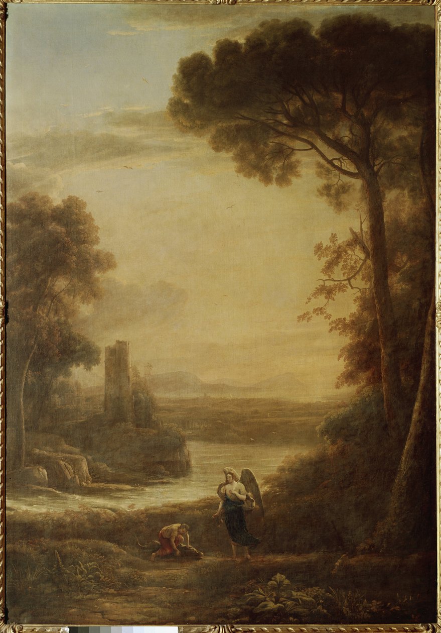 Landschaft mit Tobit und Erzengel Raphael von Claude Lorrain