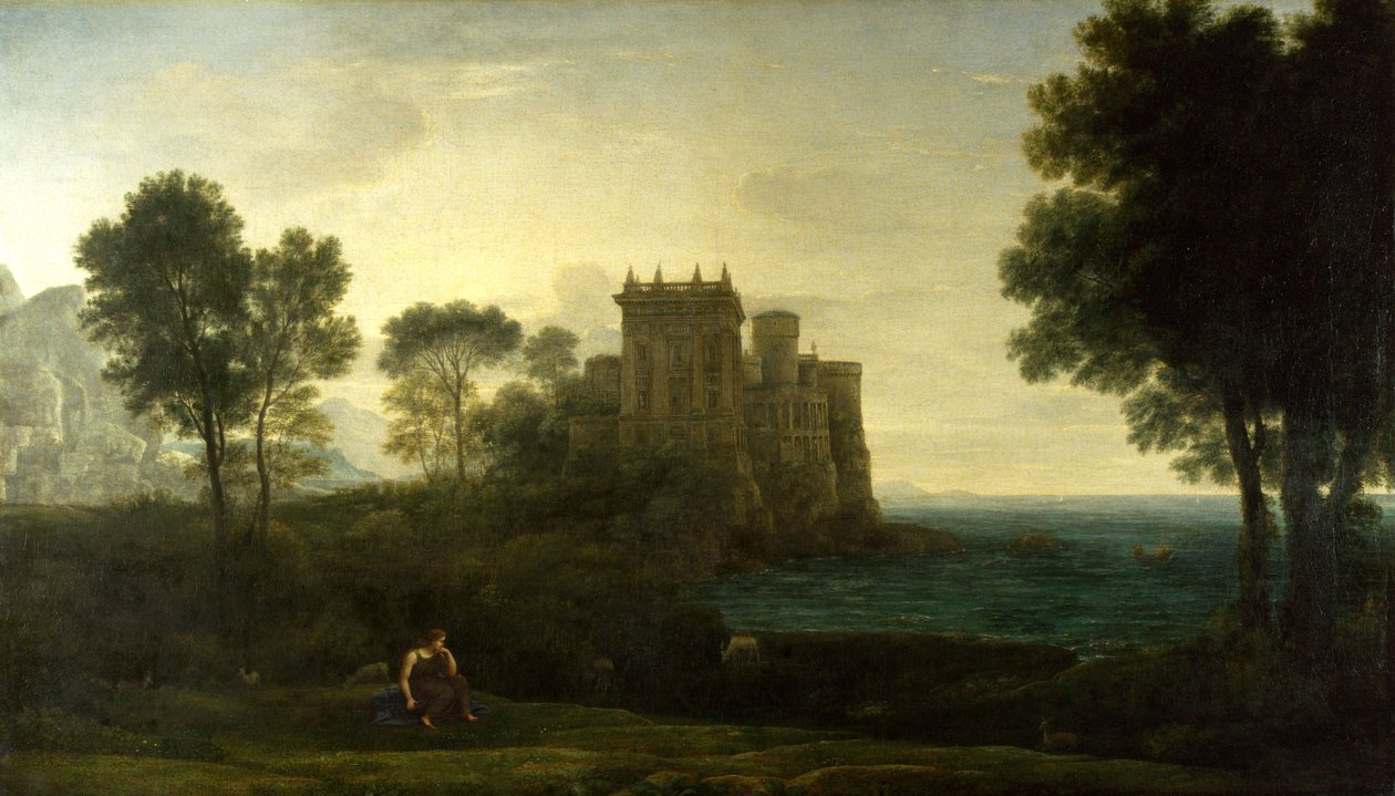 Landschaft mit Psyche vor dem Palast des Amor oder das verzauberte Schloss von Claude Lorrain