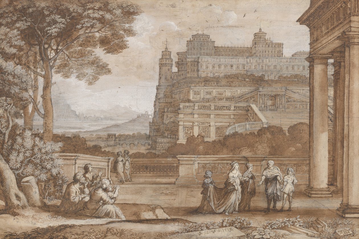Königin Esther nähert sich dem Palast von Ahasverus von Claude Lorrain (1600 82)