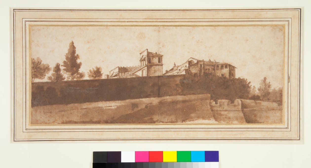 Ansicht des Belvedere und der Befestigung des Vatikans von Claude Lorrain