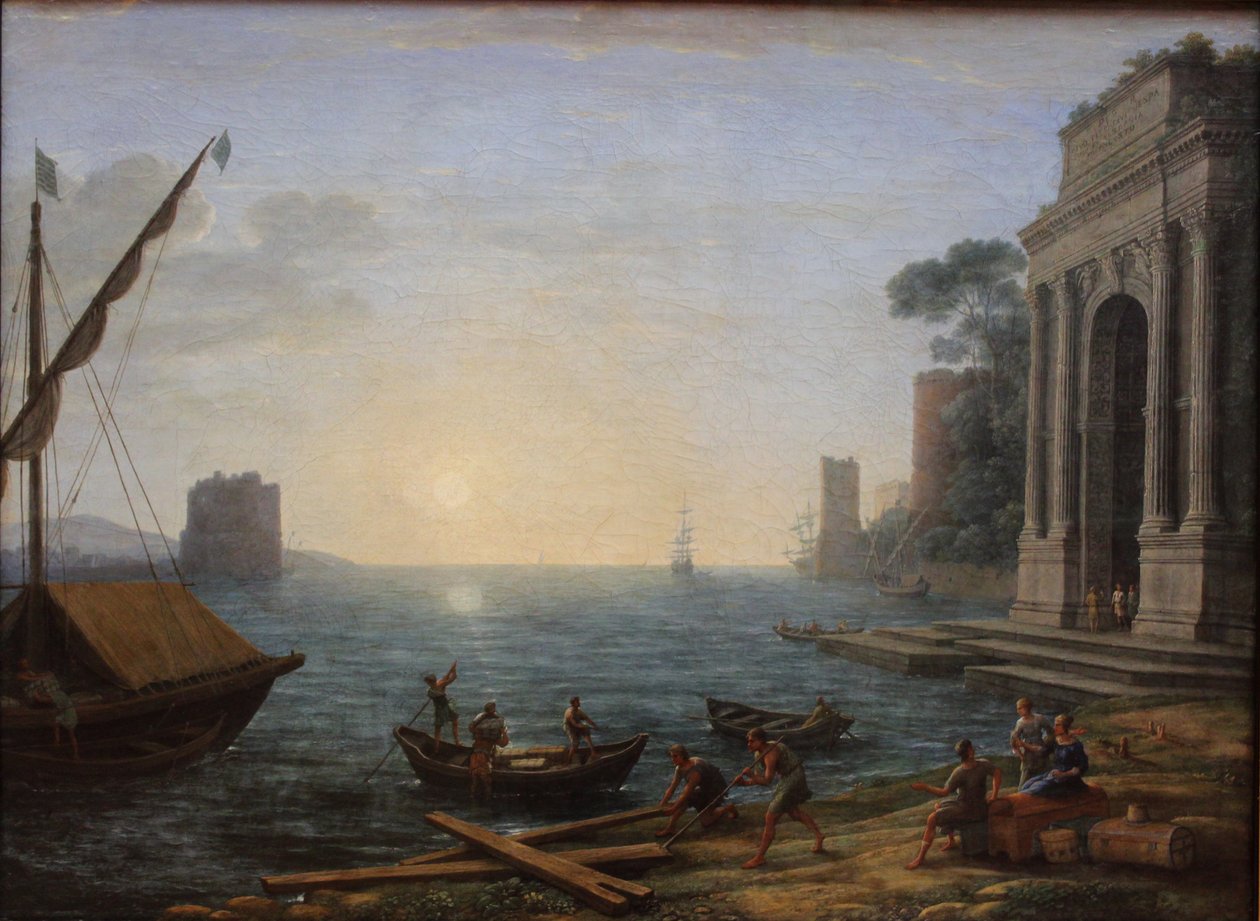 Ein Hafen bei Sonnenaufgang von Claude Lorrain