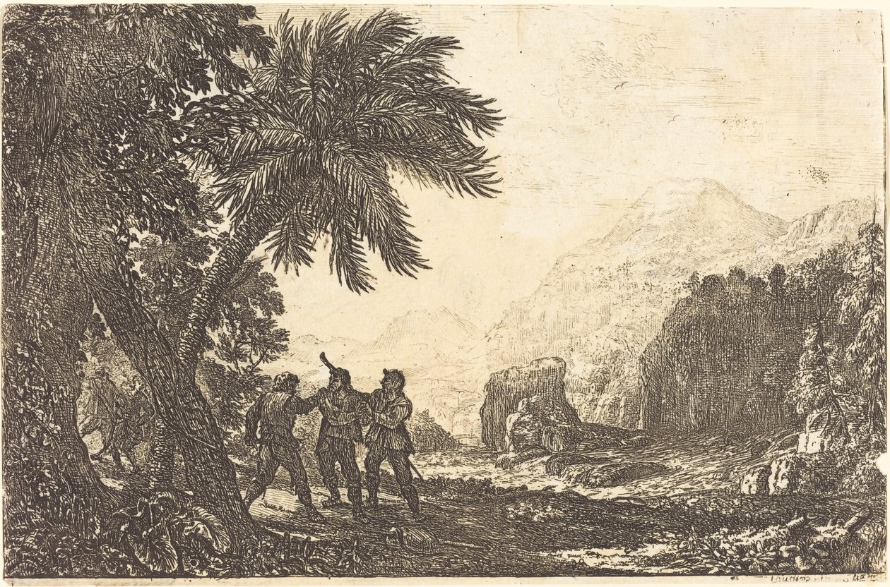 Landschaft mit Briganten von Claude Lorrain