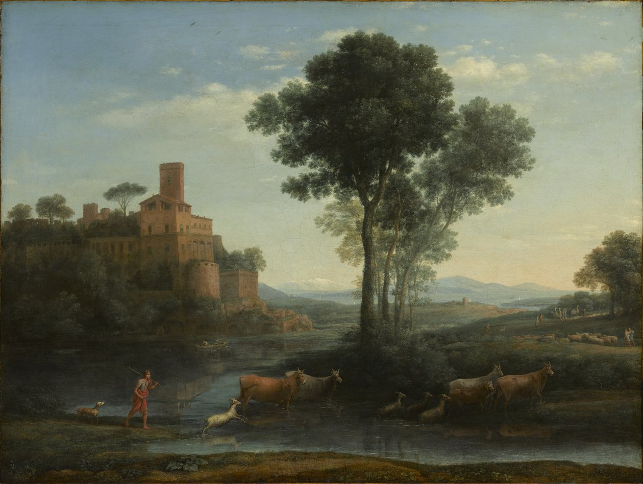 Landschaft mit der Reise von Jakob von Claude Lorrain