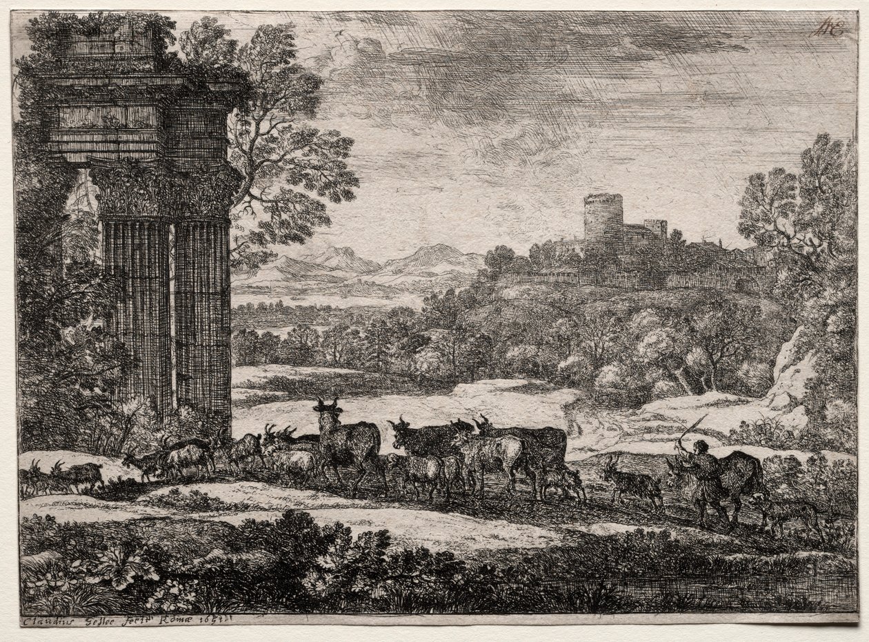Die Herde kehrt bei stürmischem Wetter zurück von Claude Lorrain