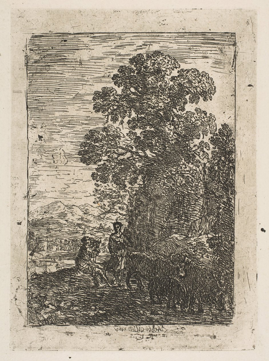 Der Hirte und die Schäferin, ca. 1630 von Claude Lorrain