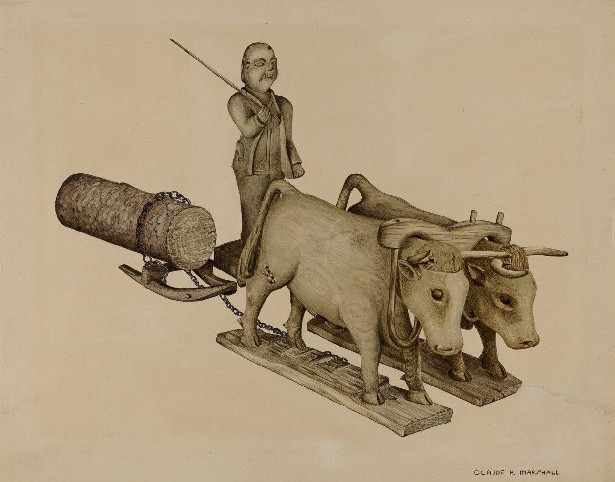 Holztransport von Claude Marshall