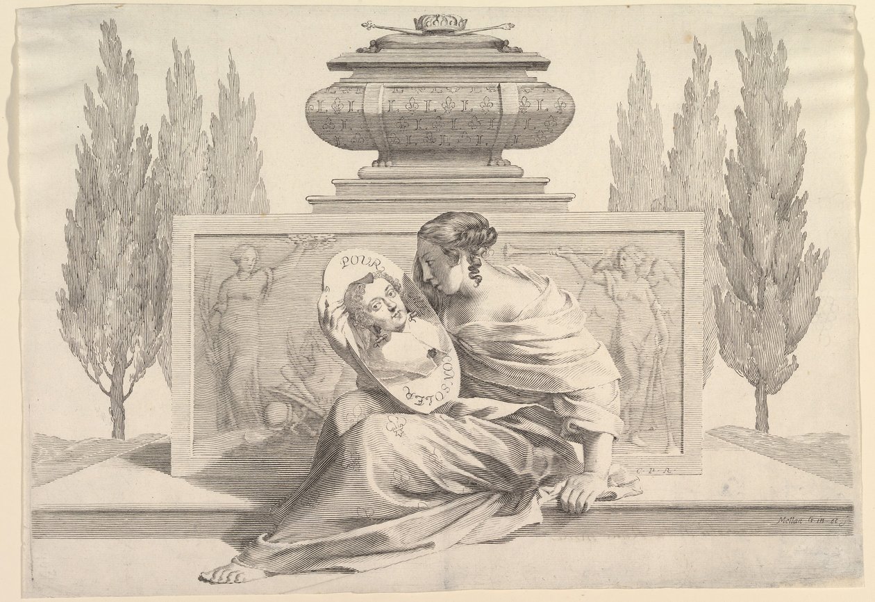 Allegorie zu Ehren von Anna von Österreich, ca. 1643 von Claude Mellan