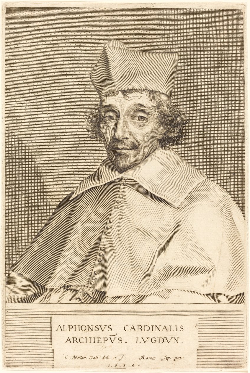 Alphonse du Plessis Richelieu, Kardinal von Lyon von Claude Mellan
