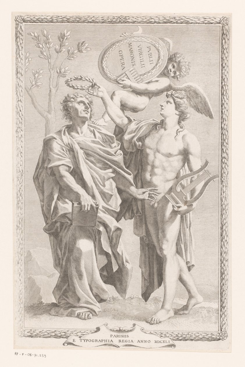 Apollo krönt Publius Vergilius Maro von Claude Mellan