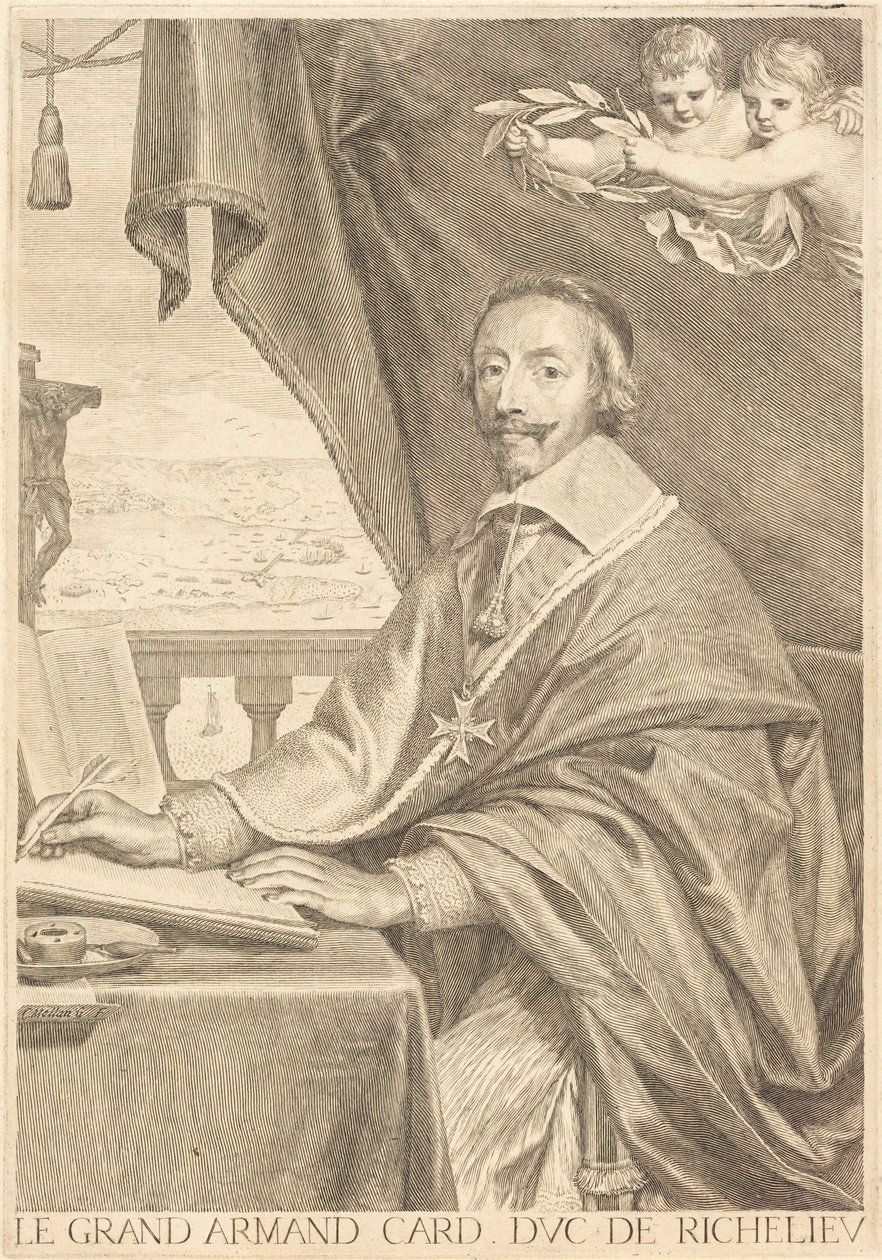 Armand Jean du Plessis, Kardinal Richelieu von Claude Mellan
