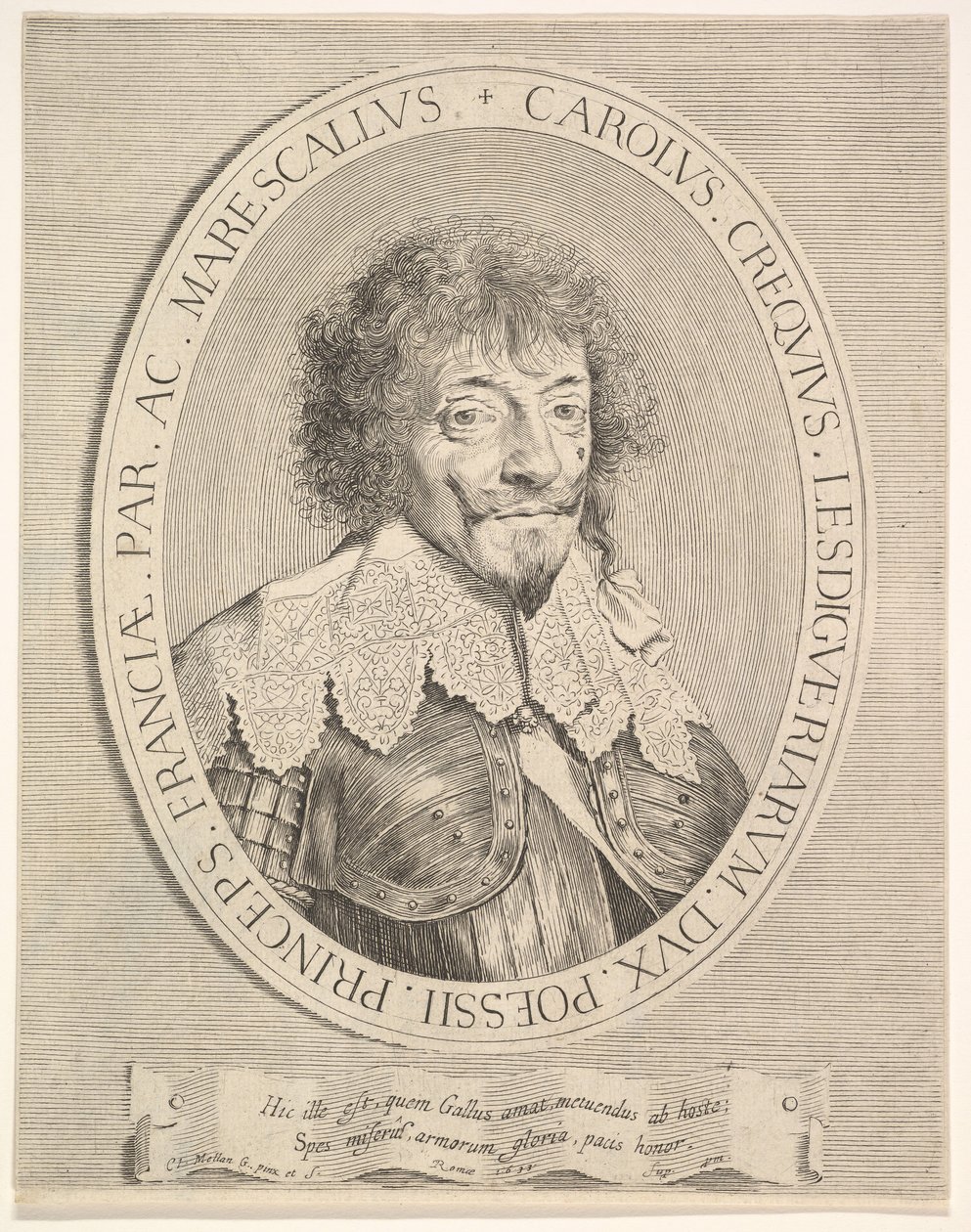 Charles I de Créquy, Herzog von Lesdiguières, 1633 von Claude Mellan