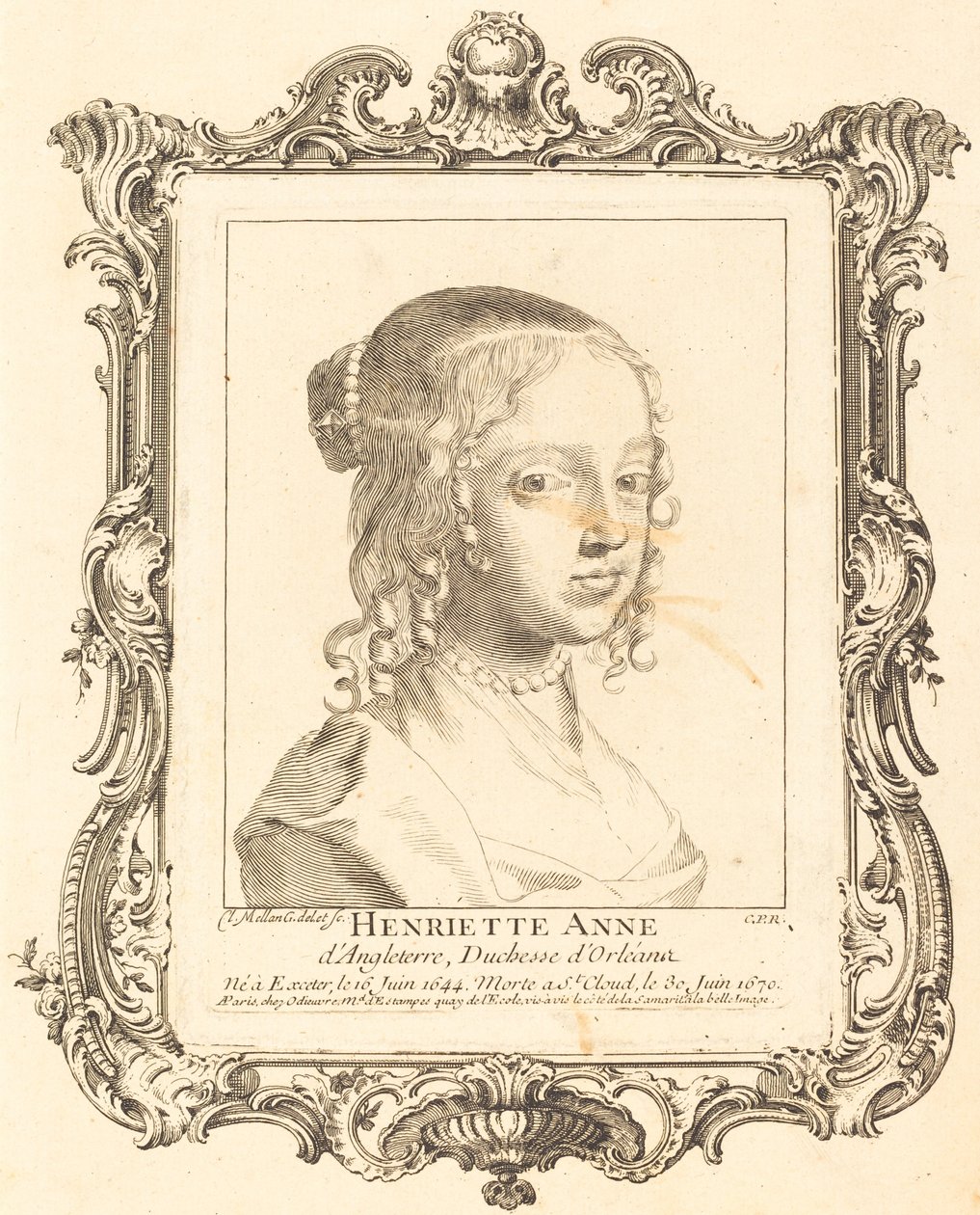 Henriette Anne von England, Herzogin von Orléans von Claude Mellan