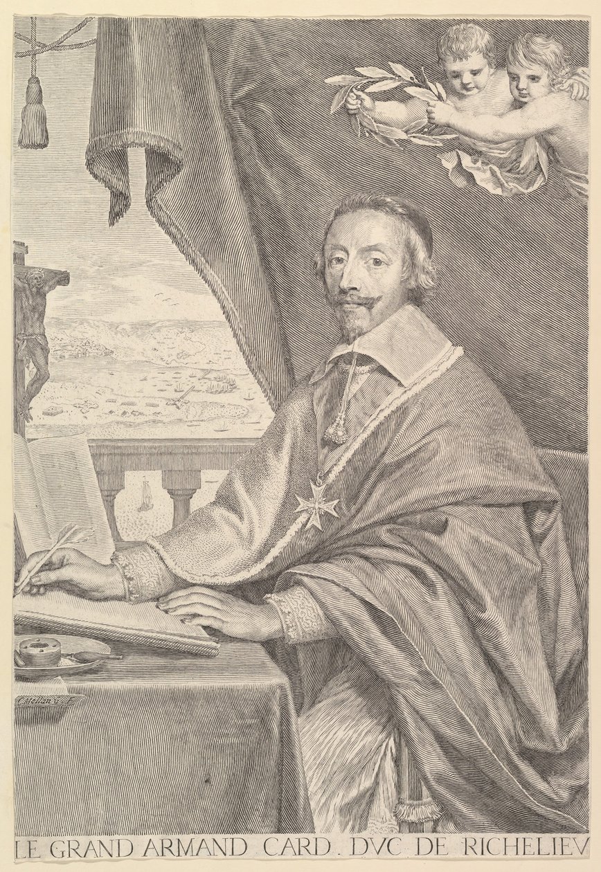 Porträt von Kardinal Richelieu, 1651 von Claude Mellan