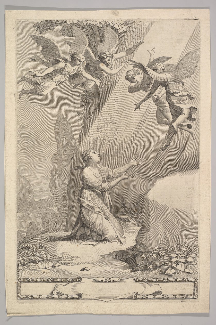 Titelseite für François de Sales, Einführung in das fromme Leben, 1641 von Claude Mellan