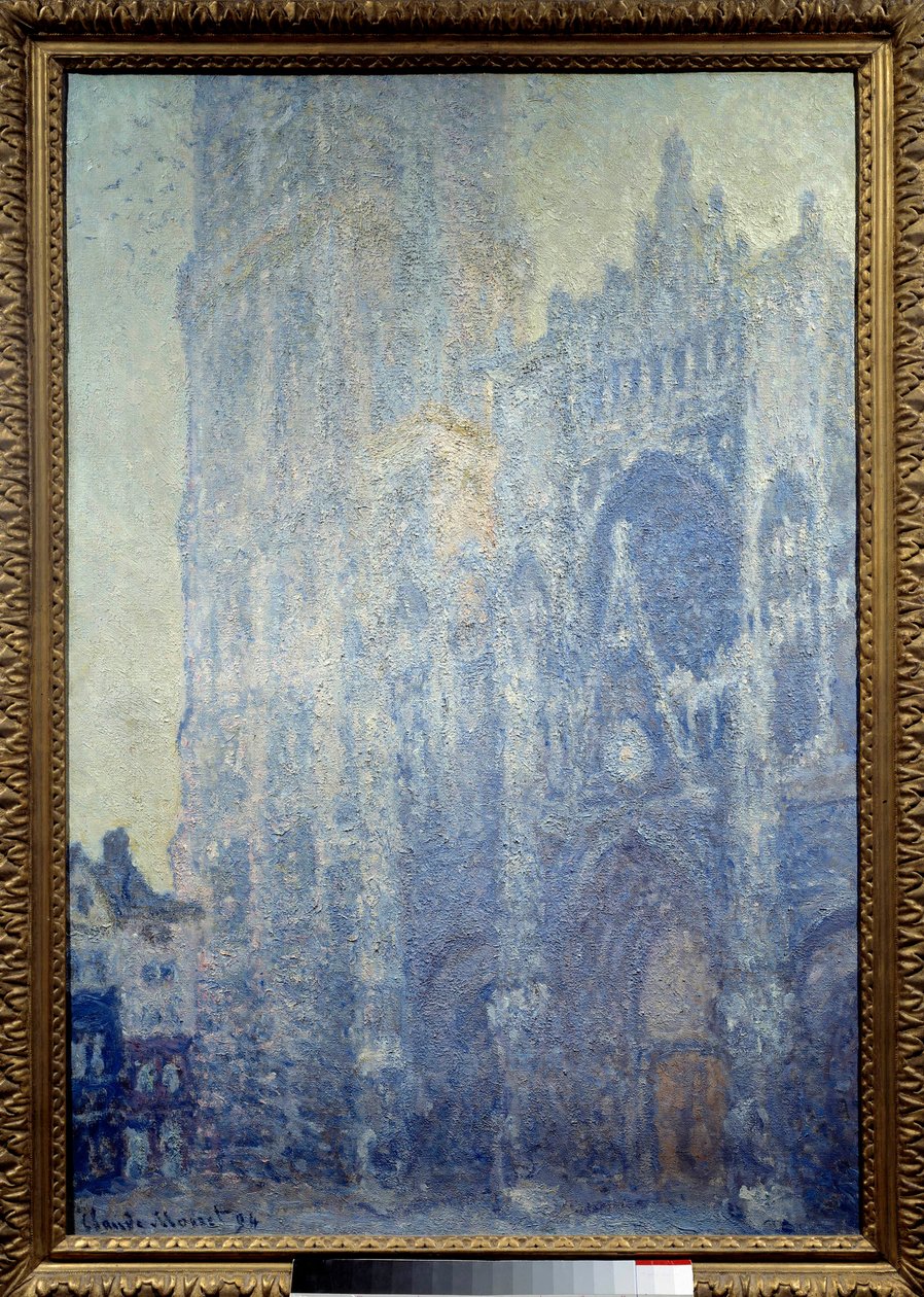 Kathedrale Notre-Dame de Rouen, das Portal und der Turm Saint Romain, Morgeneffekt, weiße Harmonie von Claude Monet