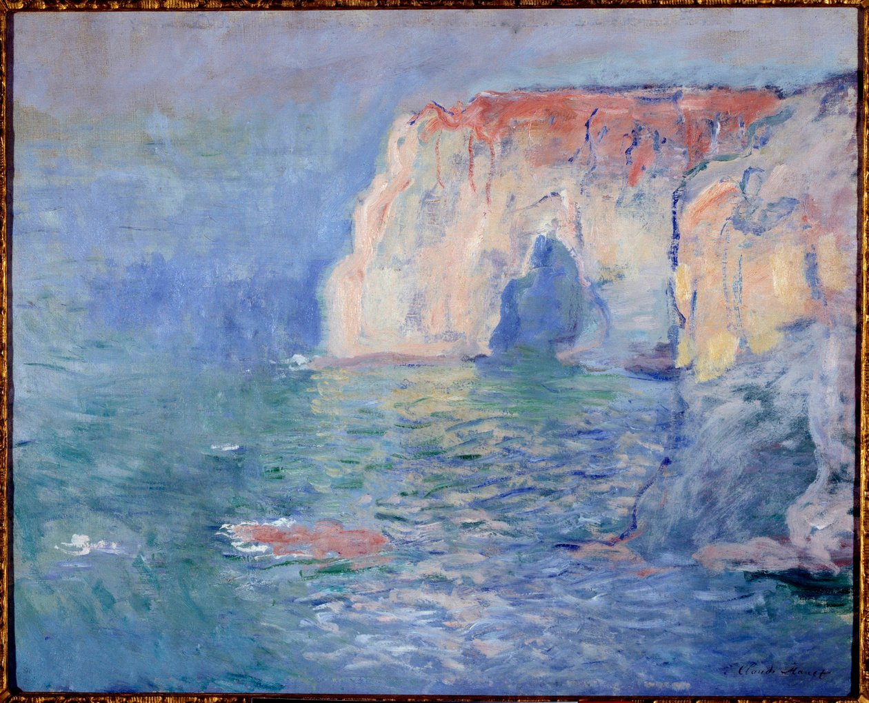 Etretat, die Manneporte, Reflexionen auf dem Wasser. Gemälde von Claude Monet (1840-1926) 1885 Paris, Musée d