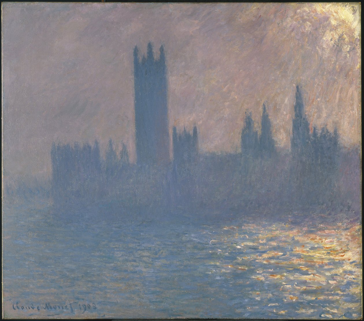 Houses of Parliament, Sonnenlichteffekt Le Parlement, effet de soleil, 1903 von Claude Monet