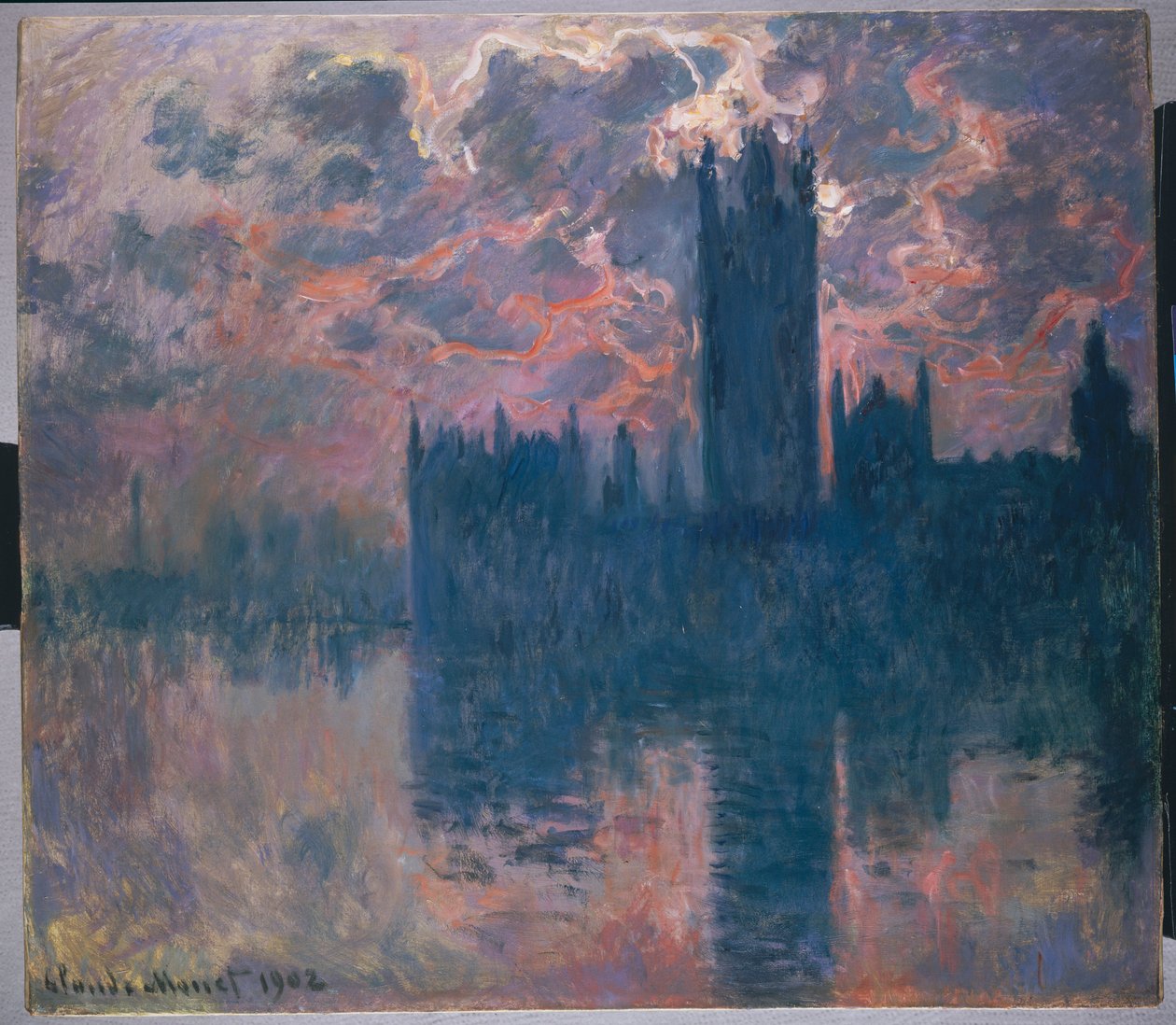 Häuser des Parlaments, Sonnenuntergang, 1902 von Claude Monet
