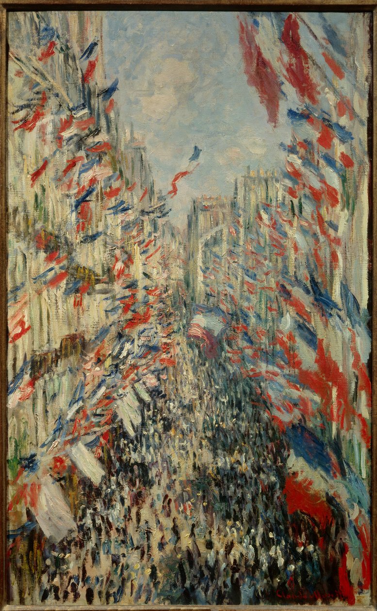 La rue Montorgueil in Paris, Fest am 30. Juni 1878 - Gemälde von Claude Monet (1840-1926) von Claude Monet