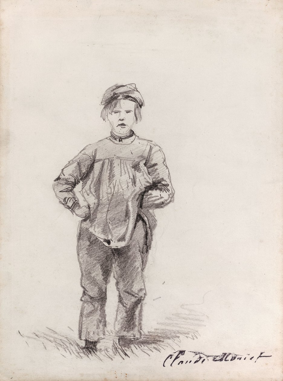 Monet - Junge auf dem Land, 1857 von Claude Monet