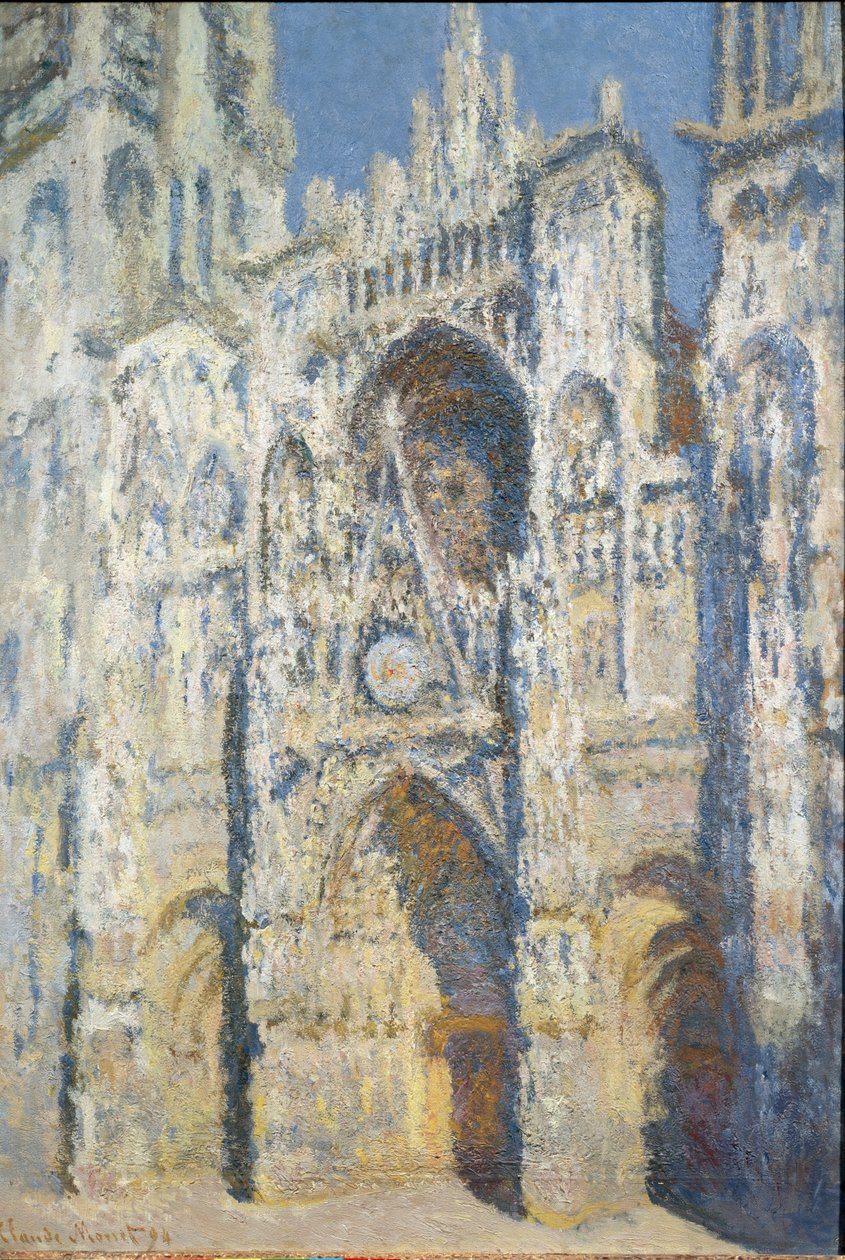 Kathedrale von Rouen, das Portal und der Turm Saint Romain, volle Sonne, blaue Harmonie und Gold von Claude Monet