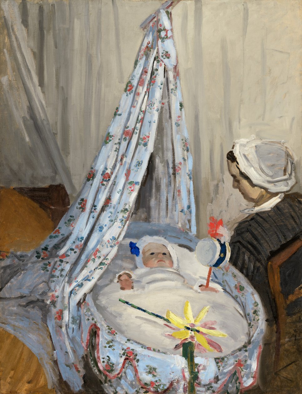 Die Wiege - Camille mit dem Sohn des Künstlers Jean von Claude Monet