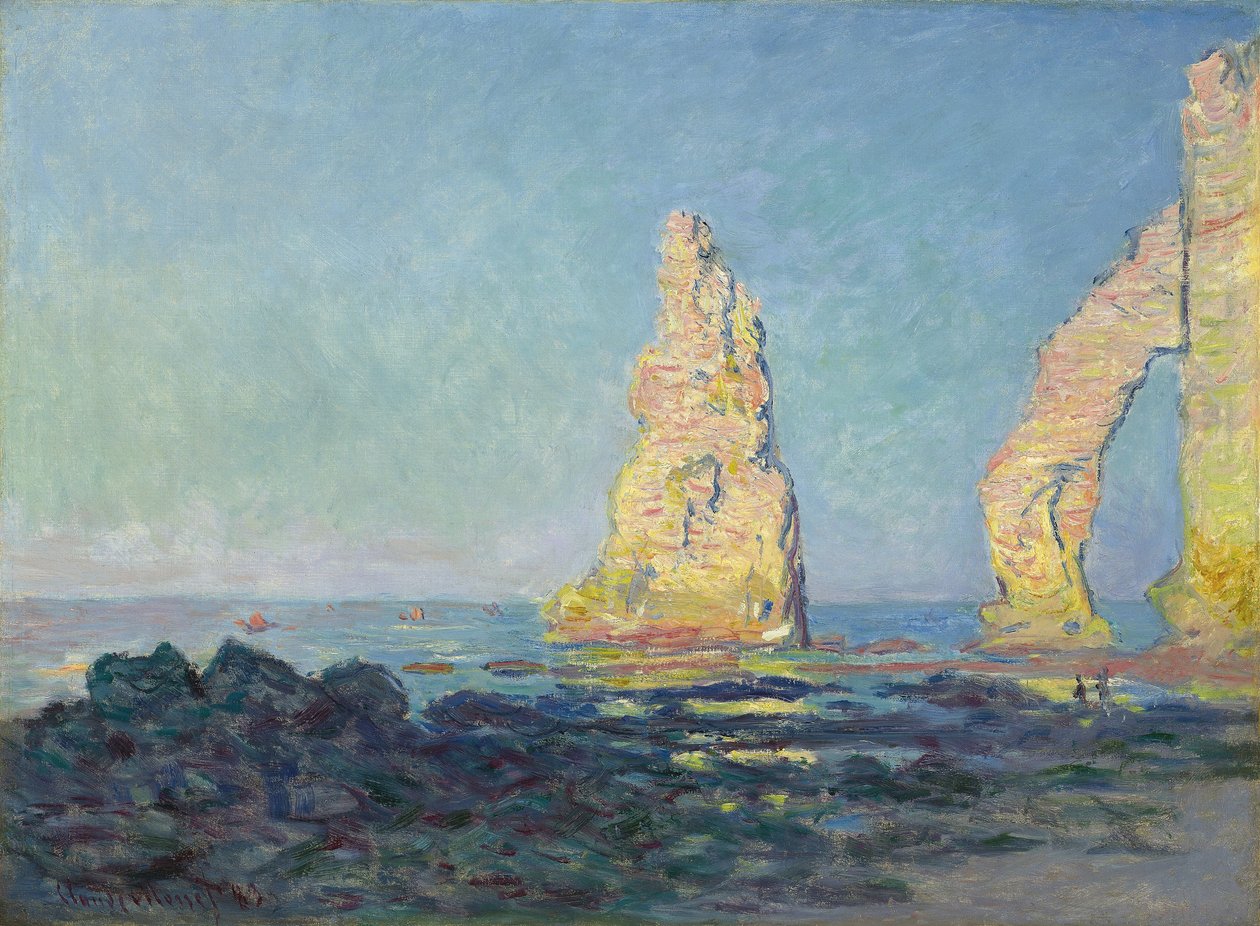 Die Nadel von Etretat, Ebbe; Aiguille d