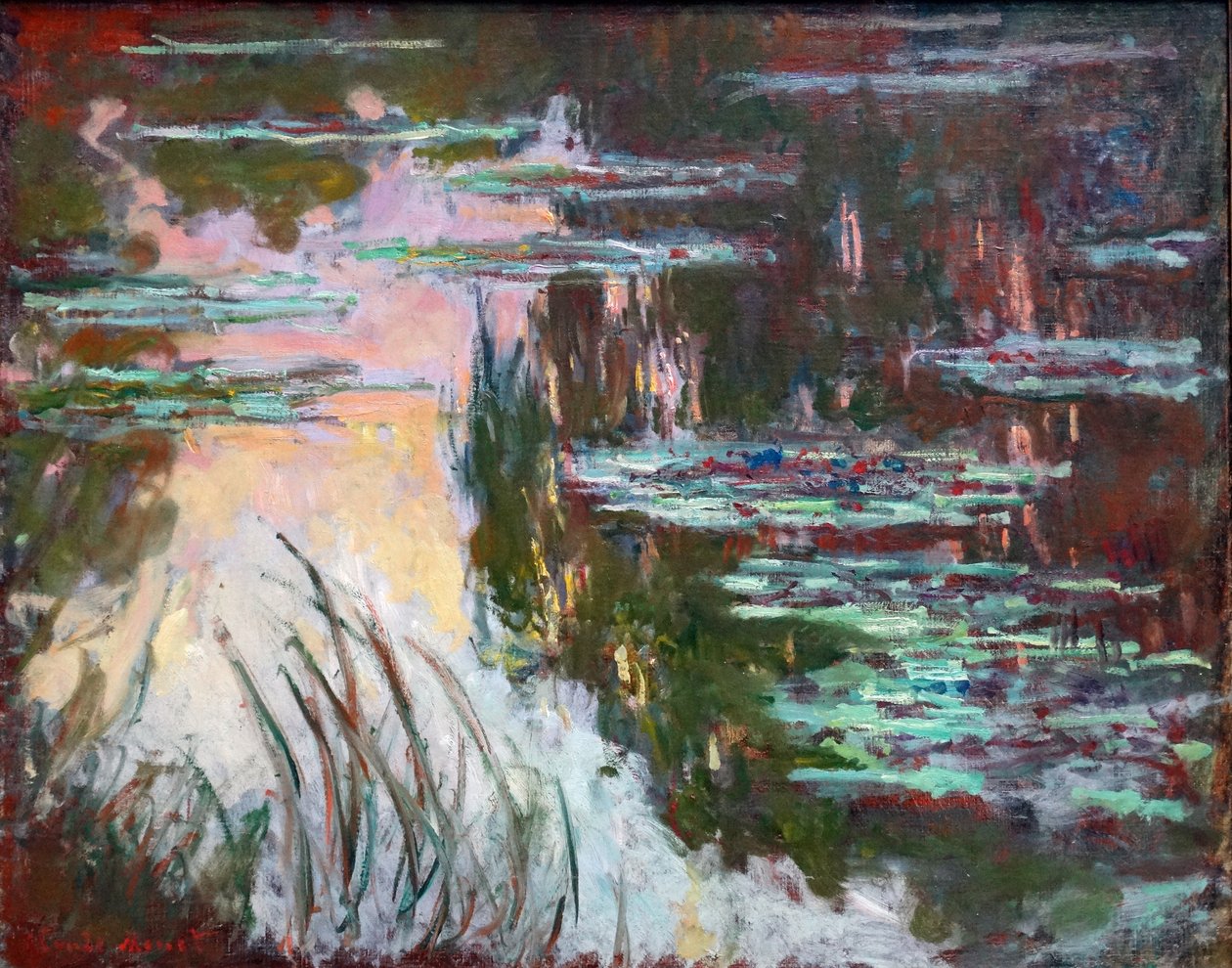 Seerosen, untergehende Sonne von Claude Monet