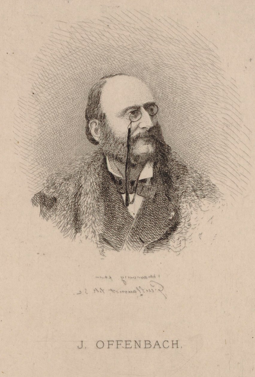 Porträt von Jacques Offenbach 1819-1880, 1870 von Claude Nicolas Eugène Guillaumot