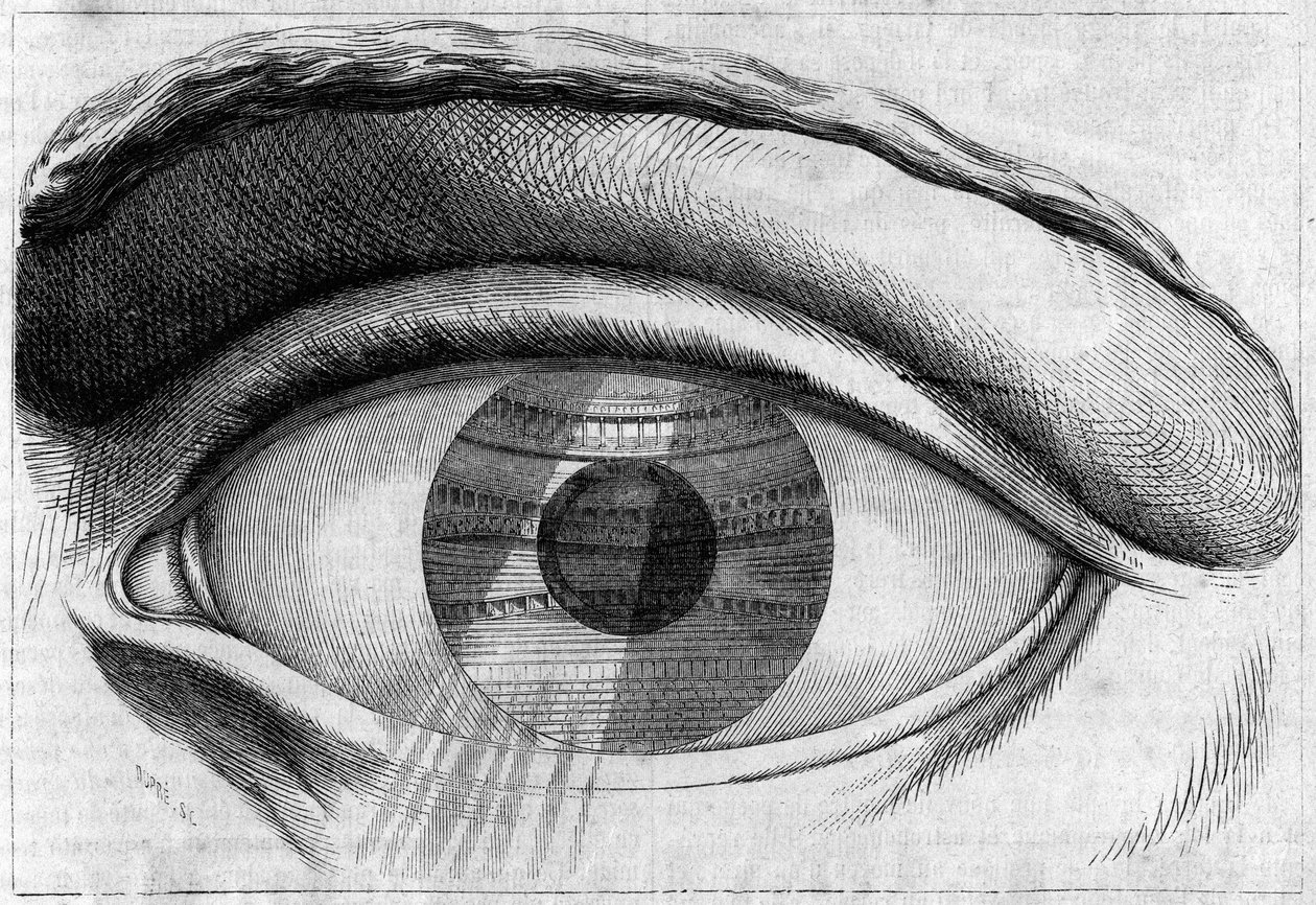 Ein Blick auf das Theater von Besançon von Claude Nicolas Ledoux (1736-1806). von Claude Nicolas Ledoux
