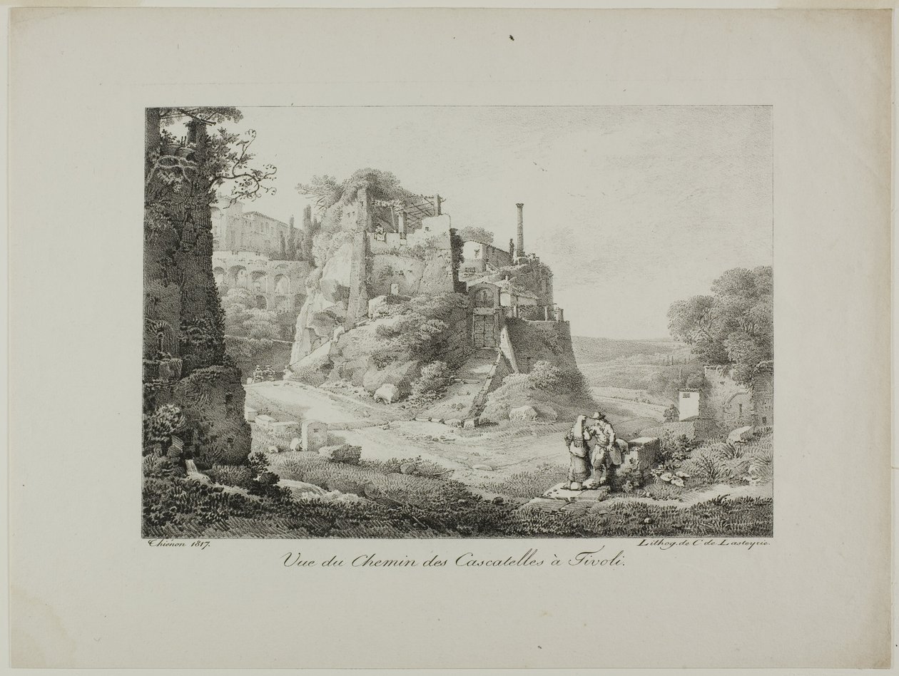 Blick auf die Straße von Cascatelles nach Tivoli von Claude Thienon
