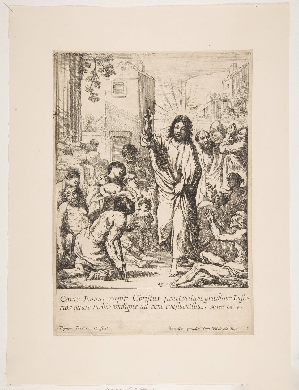 Heilung der Kranken Jesus Christus heilt mehrere Kranke in Galiläa von Claude Vignon