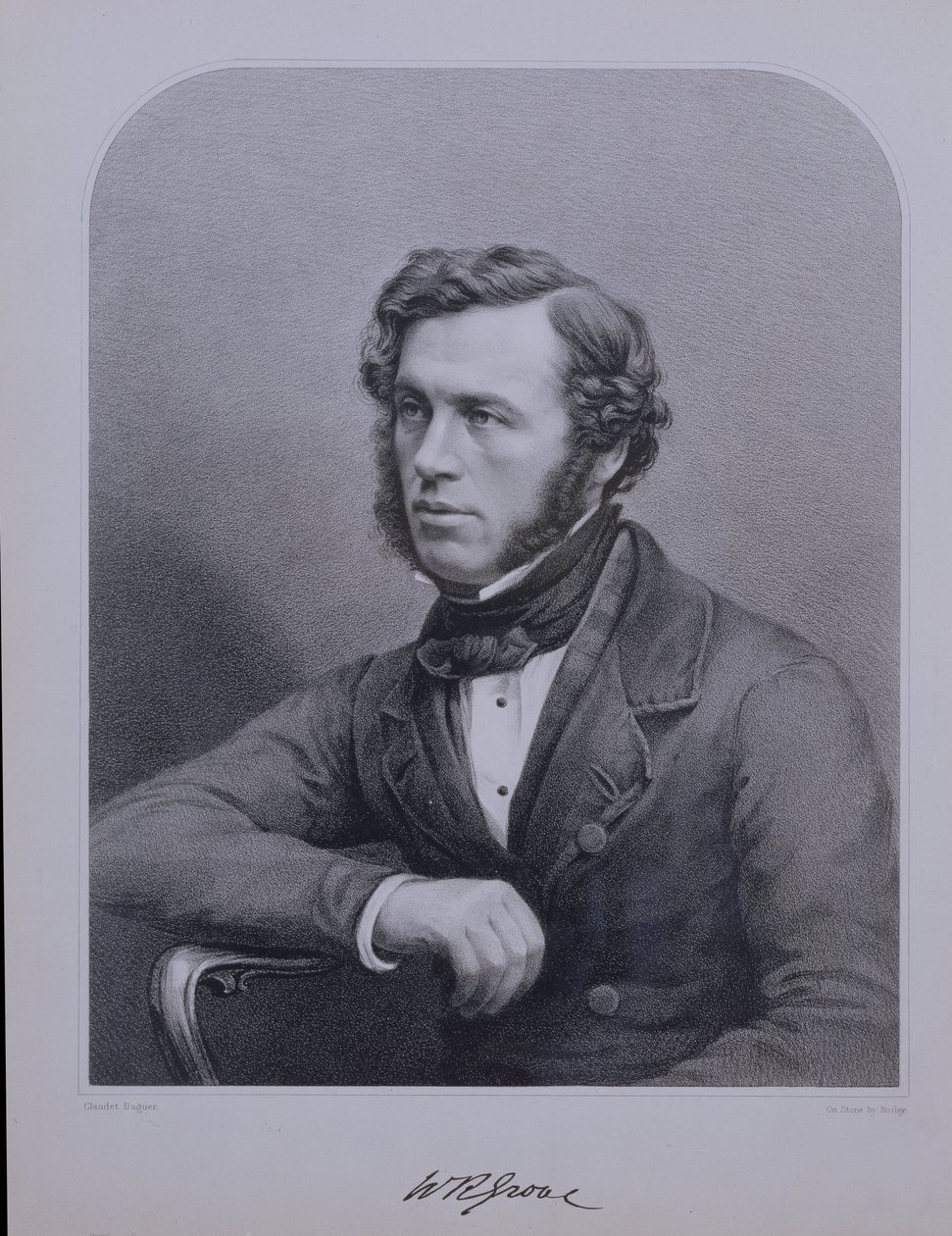 Porträt von Sir William Grove (1811-96), graviert von Bosley von Claudet Daguer