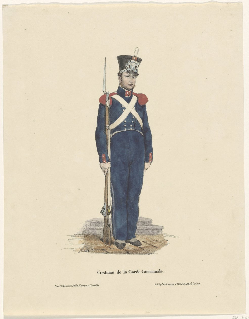 Belgischer Schütze, 1830 von Claudio Linati
