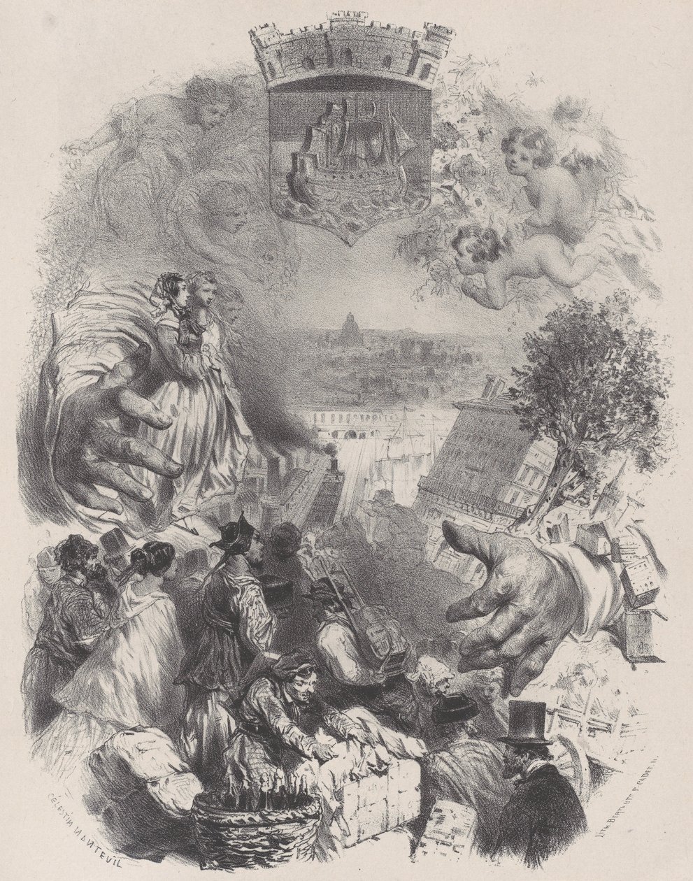Titelseite für Les Artistes Anciens & Modernes, Bd. IX, ca. 1848-62 von Célestin Nanteuil