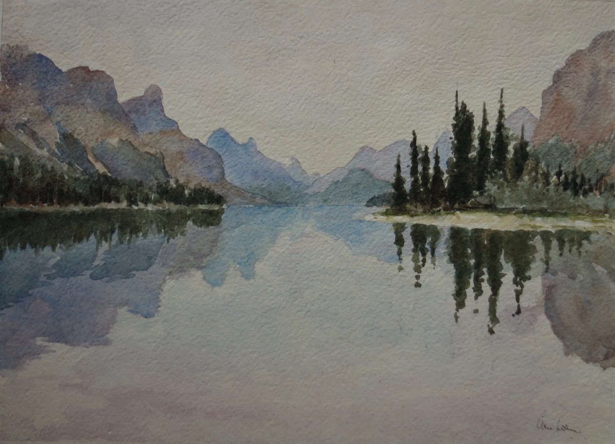 Maligne-See, gegen Abend von Clive Wilson