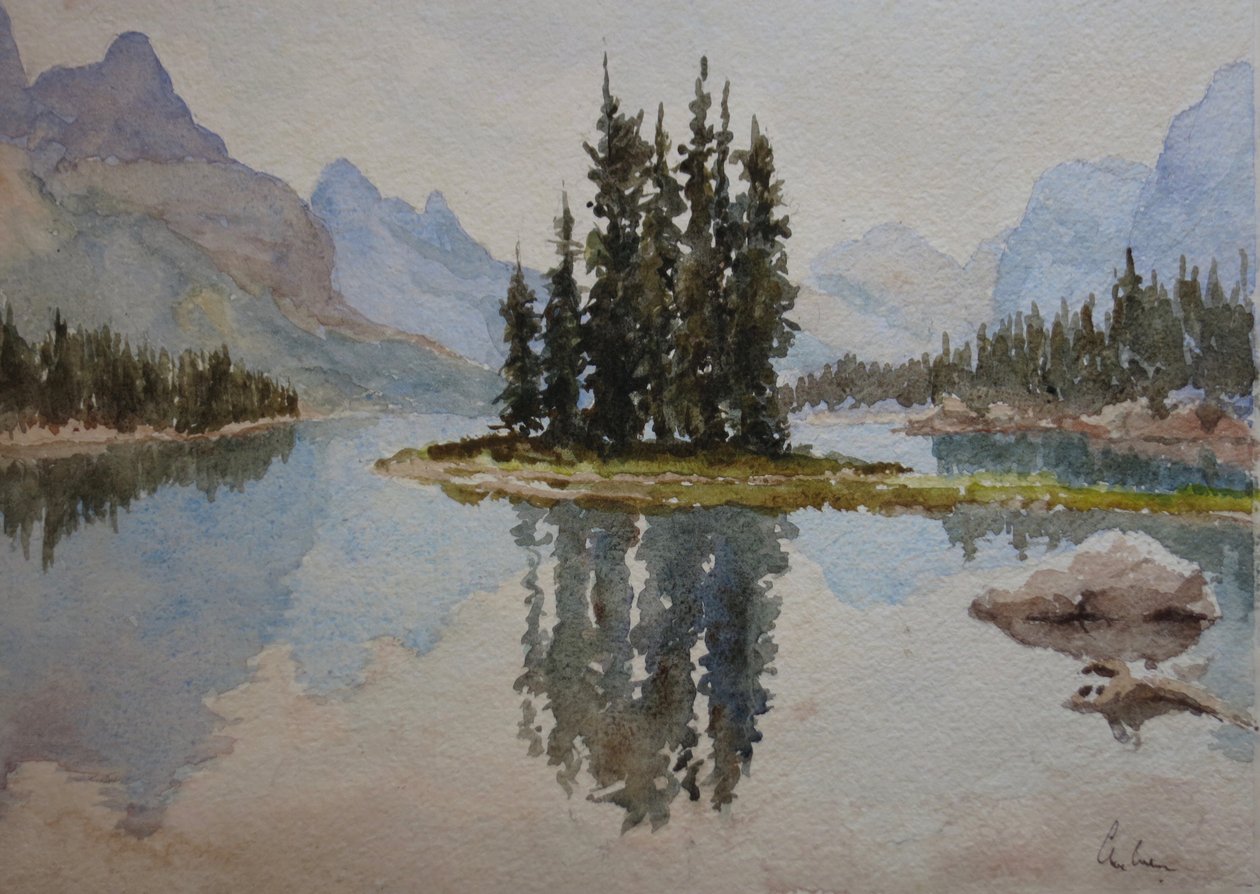 Spirit Island, Maligne Lake (1), 2016 von Clive Wilson