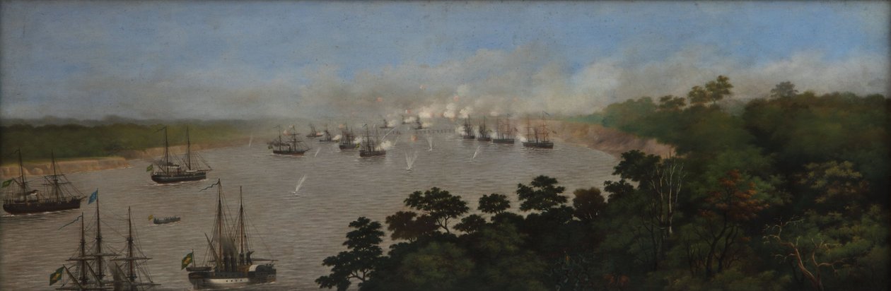 Angriff der brasilianischen Flotte auf die Batterien von Curupaytí von Candido Lopez