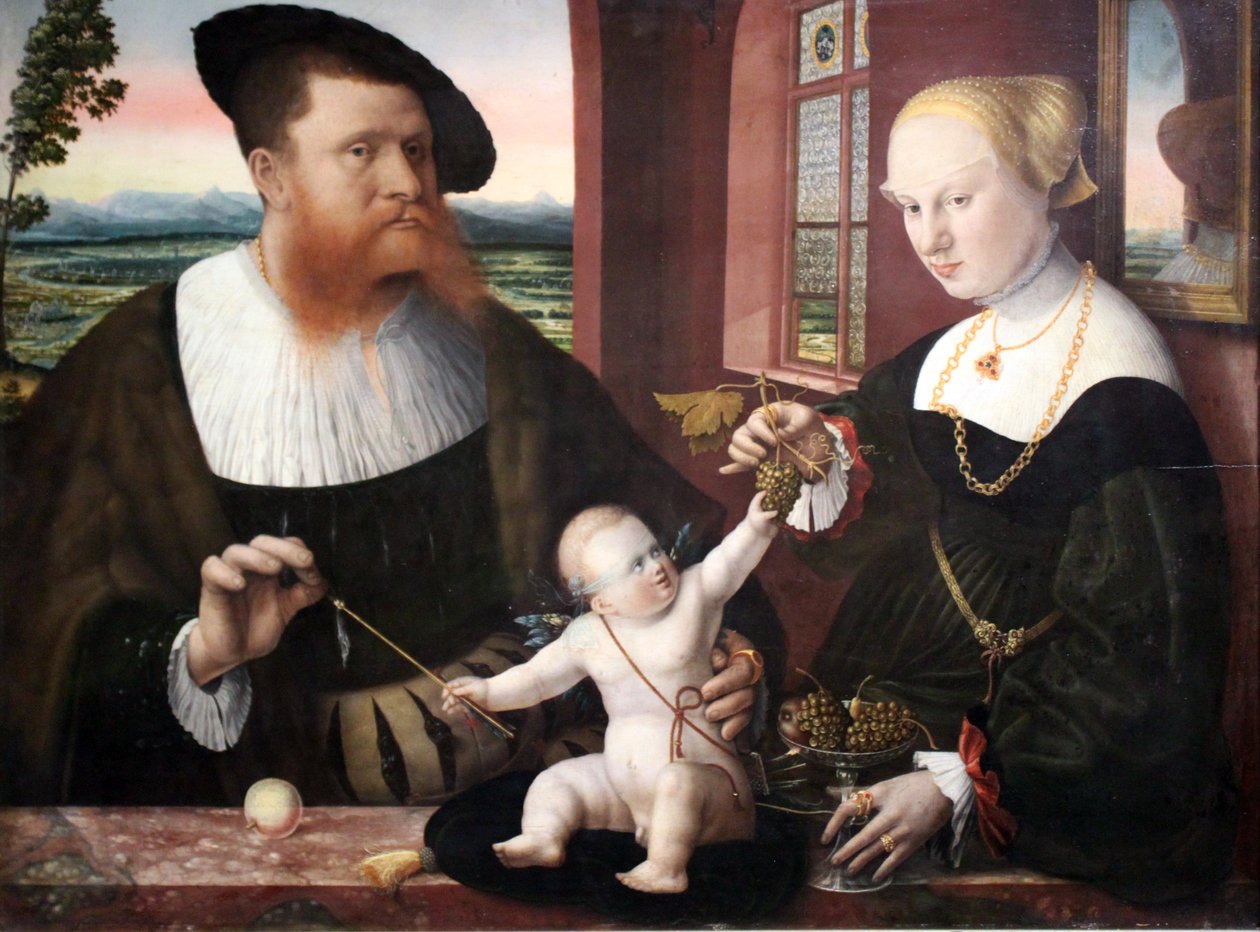 Doppelporträt von Justinian von Holzhausen und seiner Frau Anna, geborene Fürstenberg von Conrad Faber von Kreuznach