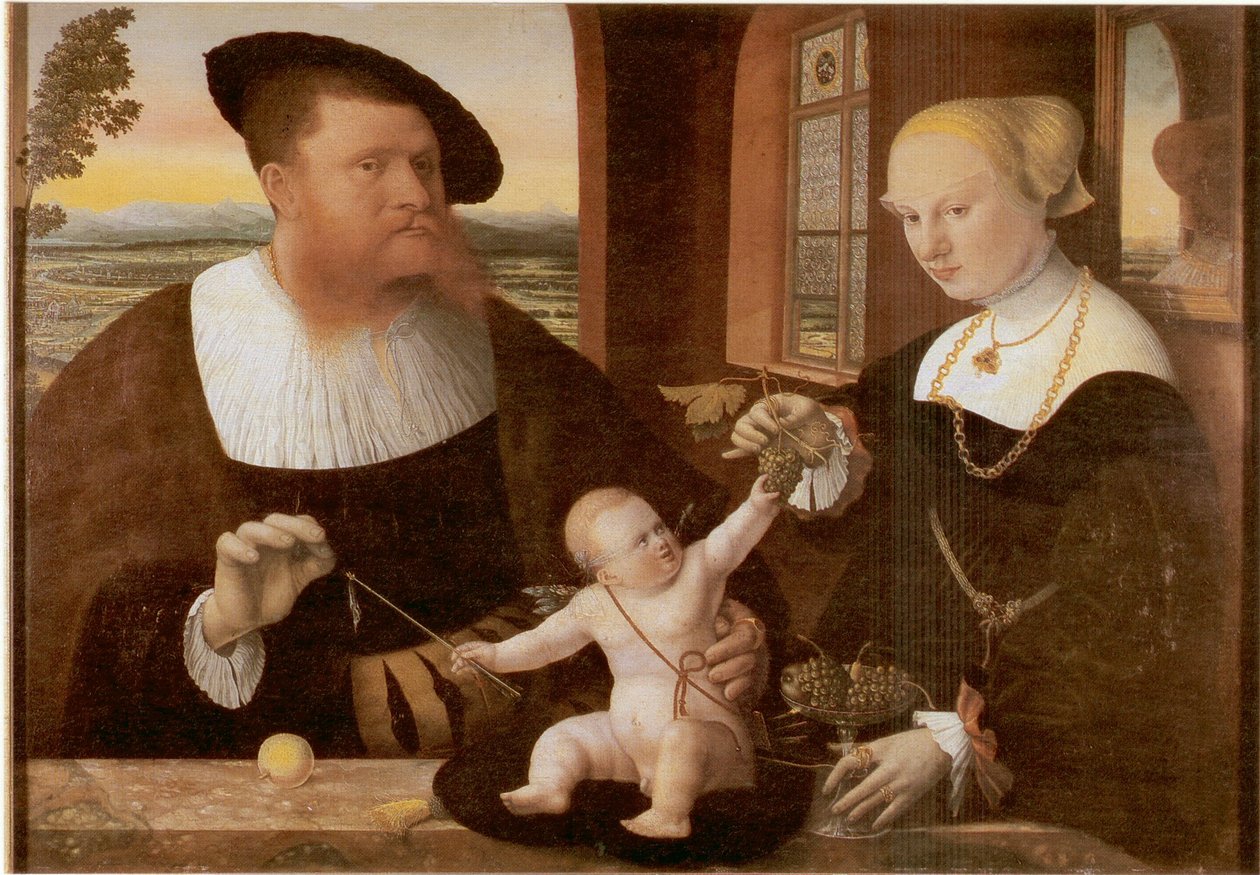 Doppelporträt von Justinian von Holzhausen und seiner Frau Anna, geborene Fürstenberg von Conrad Faber von Kreuznach