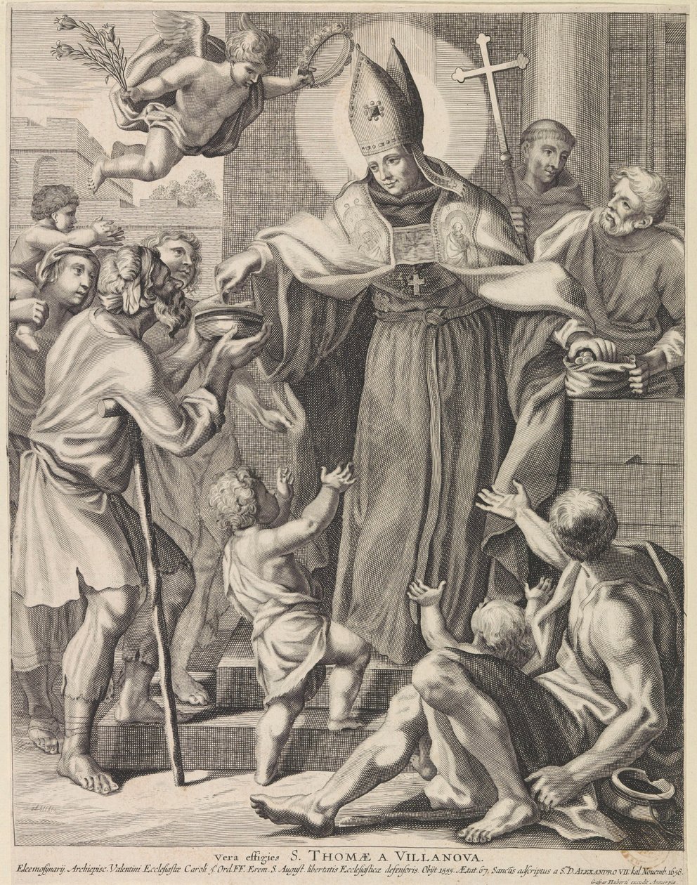 Hl. Thomas von Villanueva Vera effigies S. Thomae A Villanova (Titel auf Objekt) von Conrad Lauwers