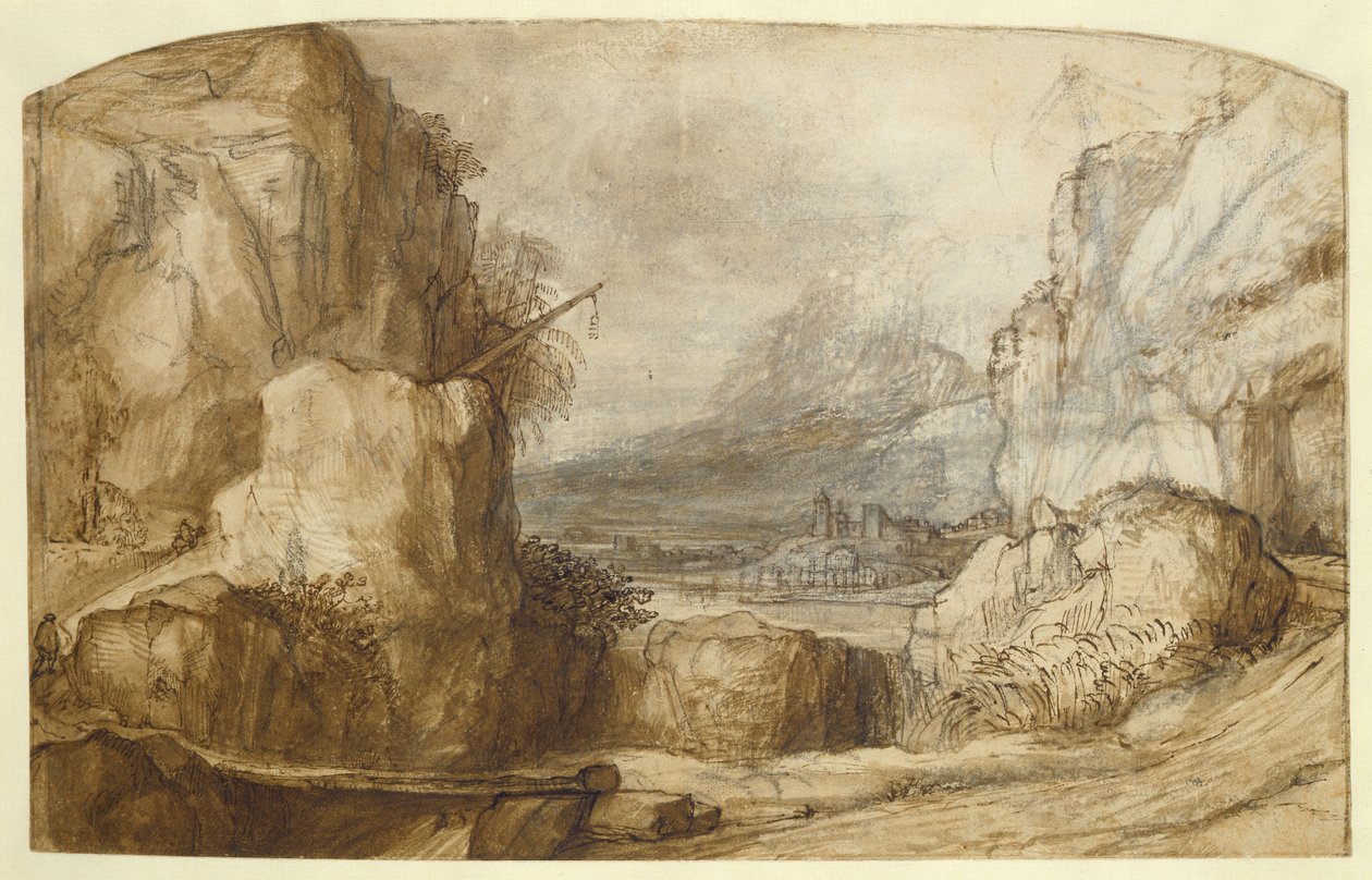 Gebirgige Landschaft von Constantin Daniel van Renesse